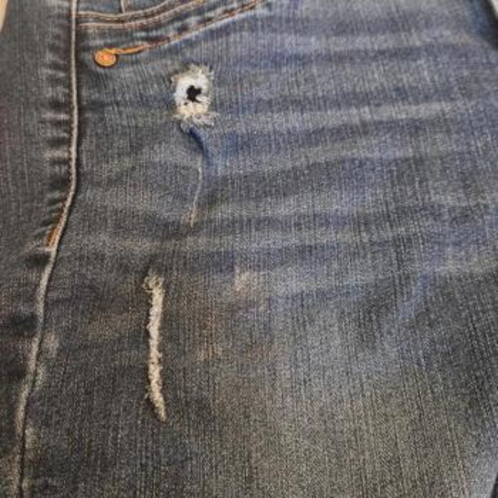 Democracy Women's Distressed Blue Skinny Jeans Size 10 - Picture 5 of 9